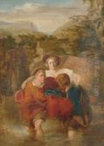 Study For 'crossing The Ford' by William Mulready