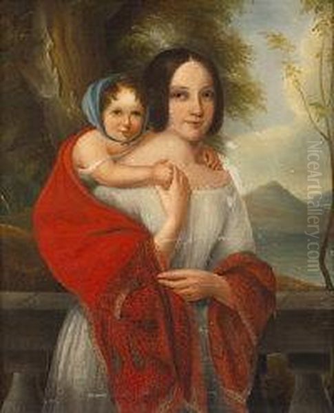 Girl Carrying And Infant - view 1