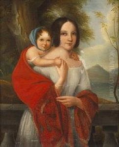 Girl Carrying And Infant