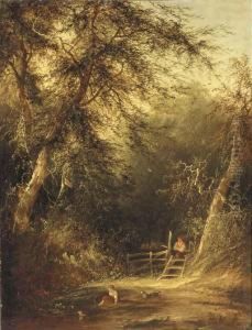 Children Playing In A Woodland Glade by William Mulready