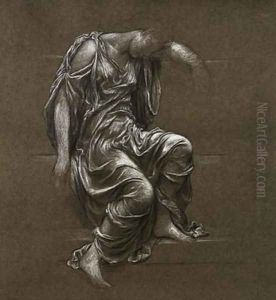 Drapery study for In Memoriam by Evelyn Pickering De Morgan