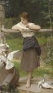 Teasing The Doves by Emile Munier