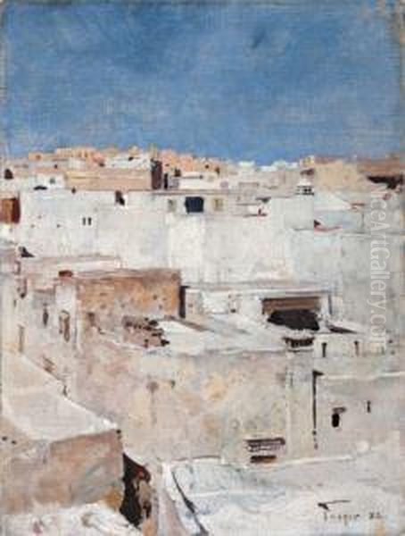 (valence 1840 - Malaga 1927)
Bab-el-murchad, Kasbah, Tanger - view 1