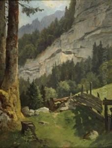 Im Echernthal Bein Hallstatt by Leopold Munsch
