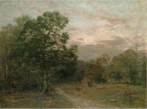 Puunhankinta (gathering Wood) by Hjalmar (Magnus) Munsterhjelm