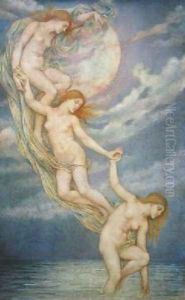 Moonbeams Dipping into the Sea by Evelyn Pickering De Morgan