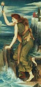 Hero Awaiting the Return of Leander 2 by Evelyn Pickering De Morgan