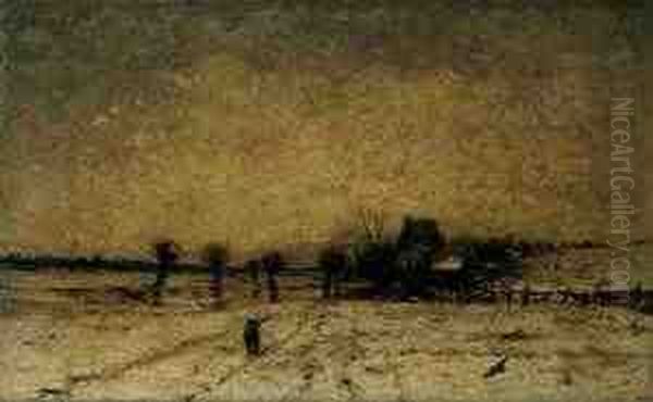 Winterliche
Niederrheinlandschaft. Bezeichnet Unten Links: L. Munthe. Ol Auf
Leinwand. H 53; B 86 Cm. - view 1