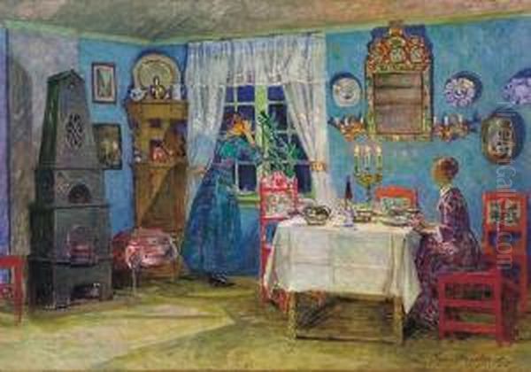 Kommer Han Ikke Snart? 1917. Fra Kunstnerens Hjem - view 1