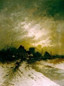 Vinterlandskap Med Molle 1882