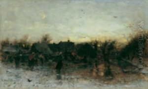 Abendliche Winterlandschaft by Ludwig Munthe