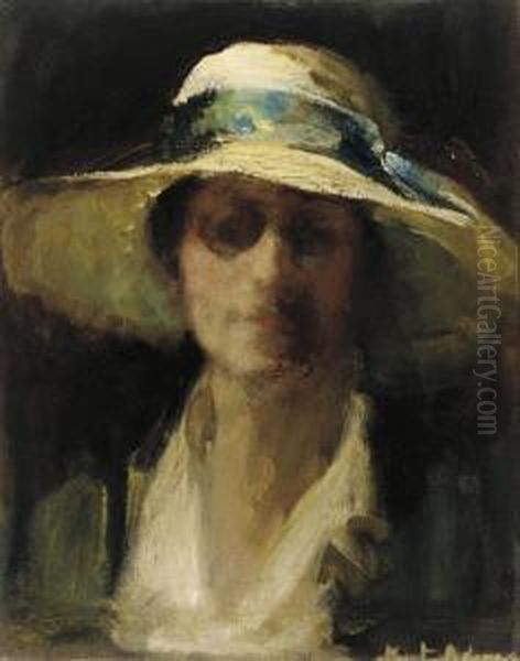 The Summer Hat (self Portrait) - view 1