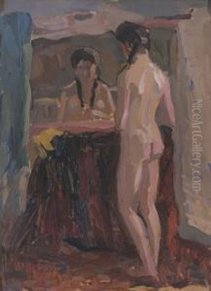 Studio Nude In Mirror - view 1