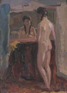 Studio Nude In Mirror