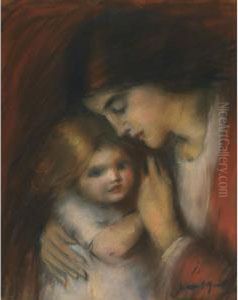 Mother And Child by Laura Adeline Muntz-Lyall
