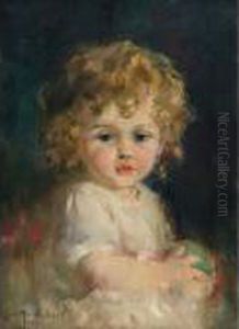 Portrait Of Alan Wood At Foxbar (at 2 Years Old) by Laura Adeline Muntz-Lyall