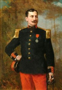Portrait Of Anofficer by Alphonse Frederic Muraton