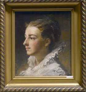 Portrait Einer Jungen Frau. Portrait Einer Jungen Frau.