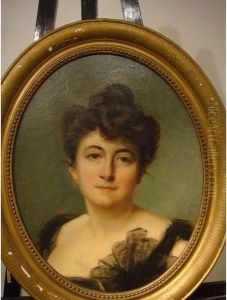 Portrait De Femme Au Chignon by Euphemie,nee Duhanot Muraton