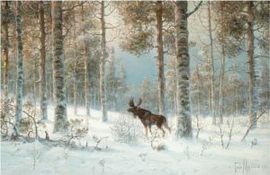 Elk In The Snow