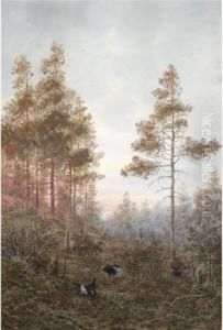 Forest At Dusk by Wladimir Leonidovich Murawjoff