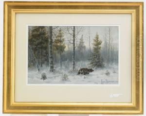 Winter Landscape by Wladimir Leonidovich Murawjoff