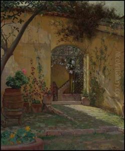 A Mexican Patio by Hermann Dudley Murphy