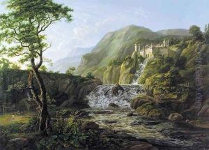 Mountain Landscape with a Castle (Fjell landskap med slott) by Johan Christian Clausen Dahl