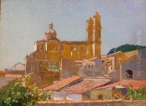 Southern European Village With View Of A Cathedral - view 1