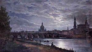 View of Dresden at Full Moon 1839