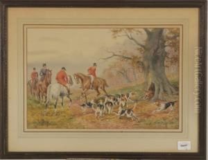Pair Of Foxhunting Scenes Pair Of Foxhunting Scenes