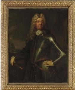 Portrait Of A Military Commander Holding A Baton by Thomas Murray