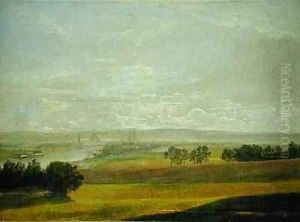 The Elbe Valley Near Dresden by Johan Christian Clausen Dahl