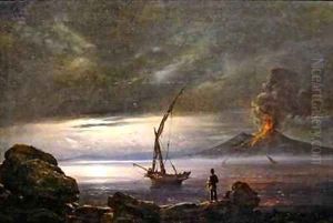 Volcano at Evening Sicily by Johan Christian Clausen Dahl