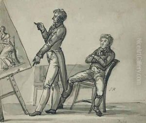 Jens Stephan Heger in an artist's studio