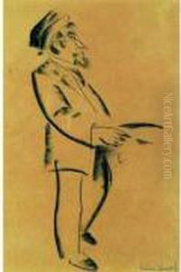 Personnage Du Theatre Juif, Vers 1920 by Grigorij Musatov
