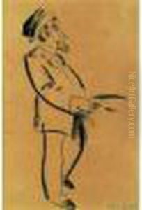 Personnage Du Theatre Juif, Circa 1920 by Grigorij Musatov