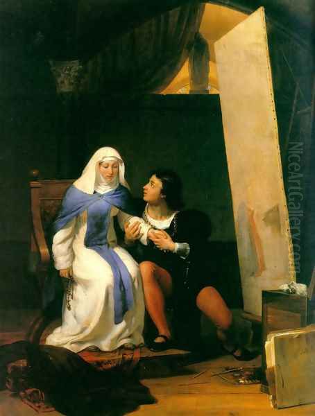Fra Filippo Lippi Falling in Love with his Model - view 1
