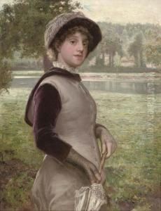 An Afternoon Stroll By The River by Francis Sydney Muschamp