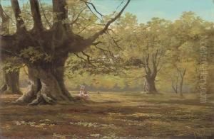 The Old Oak Tree, Sherwood Forest, Nottinghamshire by Francis Sydney Muschamp