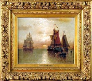 [marine Au Couche Du Soleil]