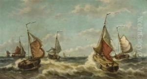 Fischerboote Auf See.