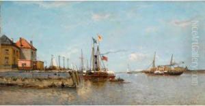 Embarcadere A Ostende by Auguste Henri Musin
