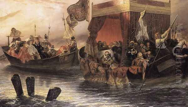 The State Barge of Cardinal Richelieu on the Rhone 1829 - view 1