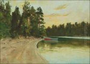 Rowing Boat In Afterglow by Elias Muukka