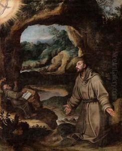 San Francesco In Estasi by Girolamo Muziano