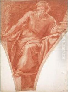 Etude De Prophete Dans Un Ecoincon by Girolamo Muziano