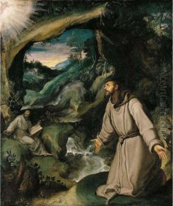 Saint Francis Receiving The Stigmata by Girolamo Muziano