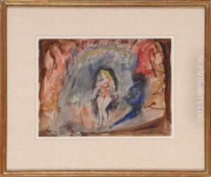 Woman On Stage by Jerome Myers