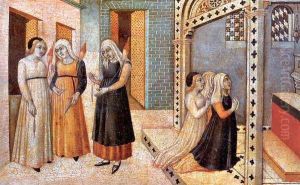 Scenes from the Legend of Saint Peter the Martyr- A Miracle 1440 by Sano Di Pietro